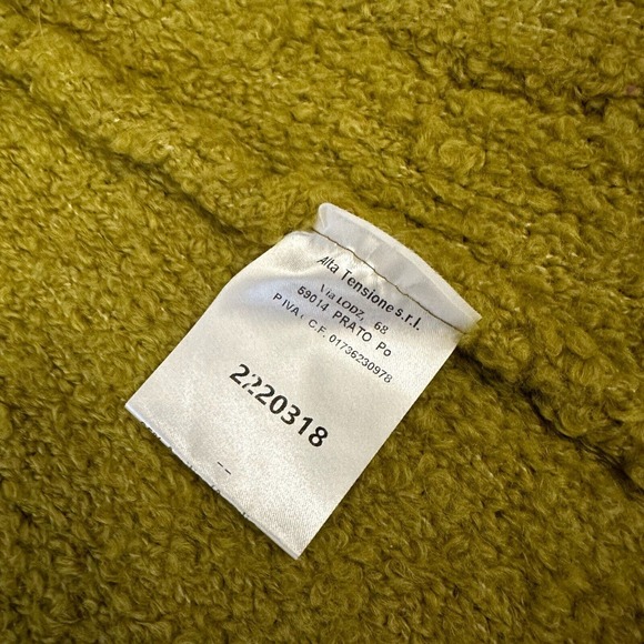 TENSIONE IN by ALTA TENSIONE SRL Fuzzy Knit Blazer Shawl-Lapel in Green - Picture 11 of 13